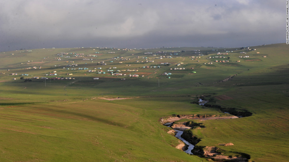 Nelson Mandela grew up in the village of Qunu. The house where he retired is located nearby.