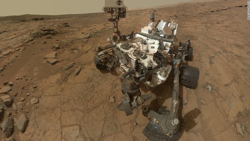 NASA has sent a series of sophisticated rovers to explore the surface of Mars. This is a selfie of Curiosity on the Red Planet.