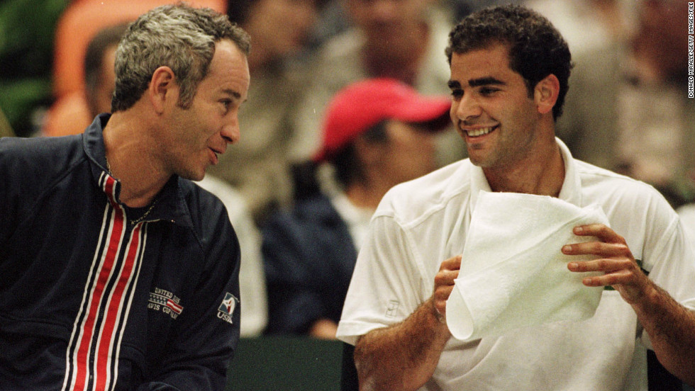 &quot;My toughest opponent was a guy by the name of Pete Sampras.&quot; McEnroe&#39;s career briefly overlapped with that of the 14-time grand slam champion, but he lost all three of their matches. McEnroe was later his Davis Cup captain and they have renewed their rivalry on the legends circuit. 