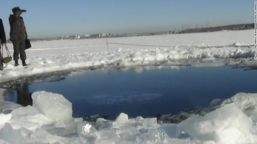 A large chunk of a meteor that exploded over Russia is found in a lake on Friday, February 15.