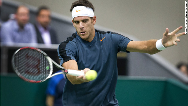 Juan Martin Del Potro defeated France&#39;s Julian Benneteau to clinch the title at the Rotterdam Open.