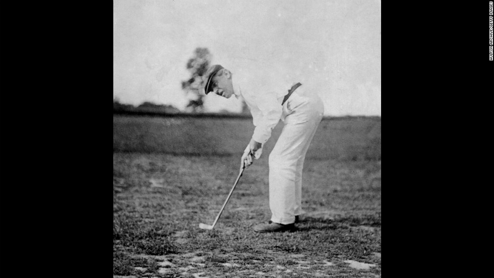 President Woodrow Wilson plays a round of golf in 1916. He played more golf than any other president, reportedly logging more than 1,000 rounds in his two terms.