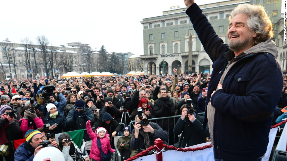 The surprise of the campaign has been ex-comedian Beppe Grillo, head of the populist anti-establishment Five Star Movement, which has won support among those critical of Mario Monti&#39;s austerity policies.