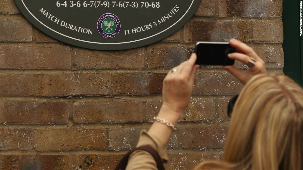 There is a plaque outside Court 18 at Wimbledon to mark Isner and Mahut&#39;s slice of history.