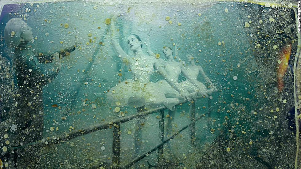 After four months sitting at the bottom of the Gulf of Mexico, the photos became discolored with salt stains and algae. &quot;The sea life had created new images. It&#39;s very cool, they almost look like Polaroids,&quot; said Franke.