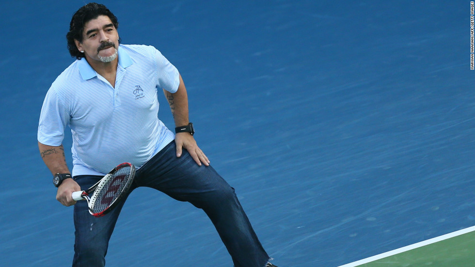 Maradona recently revealed that tennis was his second favorite sport and has visited the tournament for the past 10 years. He showed plenty of enthusiasm as the watching crowd lapped up his presence.