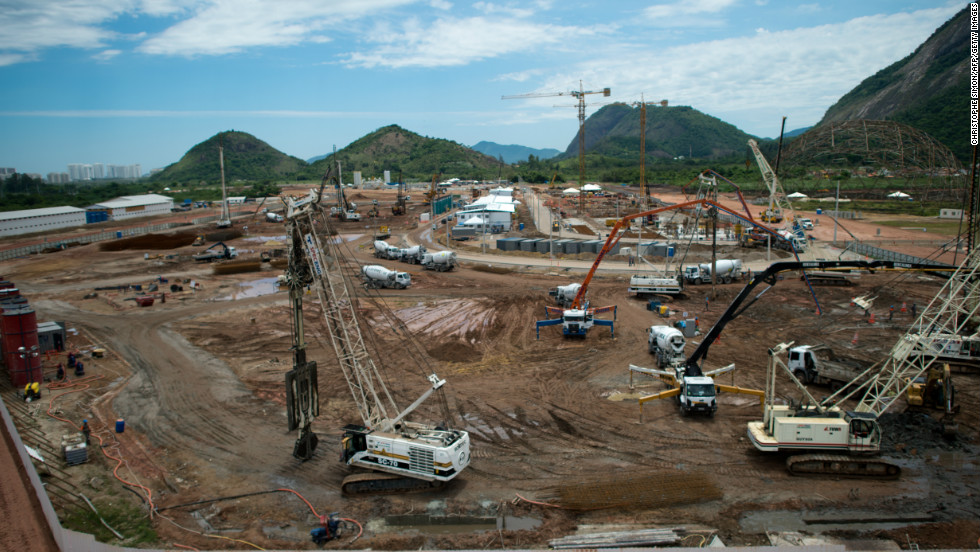 The construction site of the future Olympic village for the Rio 2016 Olympic games in Barra de Tijuca, Rio de Janeiro, Brazil on November 20, 2012, Brazil. 