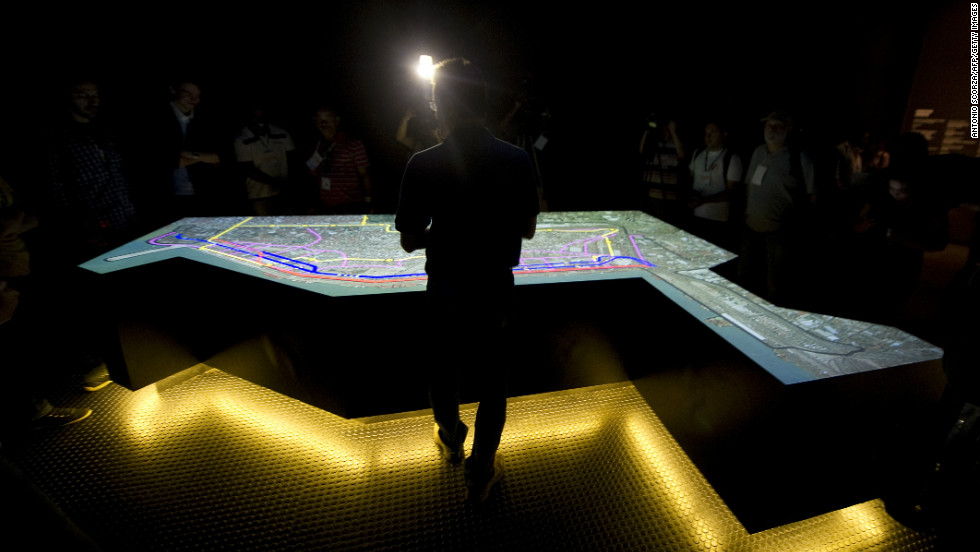 Journalists are shown a virtual tour of the city organized by the Rio 2016 Committee on November 19, 2012 in Rio De Janeiro, Brazil. 