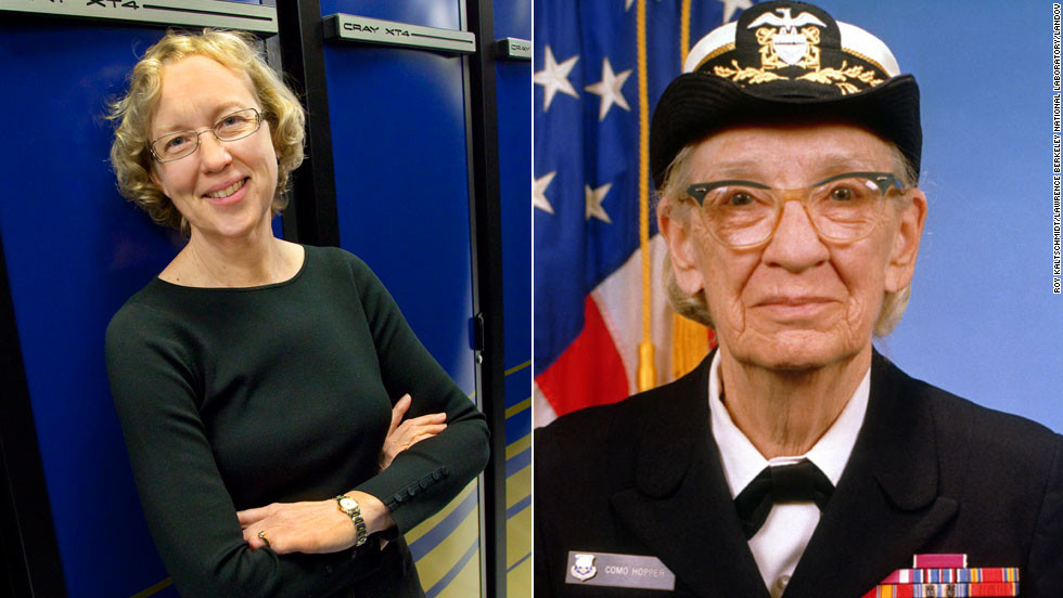 Grace Murray Hopper, an American computer scientist and U.S. Navy Rear Admiral (right), created Common Business-Oriented Language (COBOL.) She also coined the term &quot;debugging&quot; in reference to fixing a computer.&lt;br /&gt;&lt;br /&gt;Hopper paved the way for other females in computer science, including University of California at Berkeley Professor &lt;a href=&quot;https://www.nersc.gov/news-publications/news/nersc-center-news/2007/prof-kathy-yelick-named-new-director-for-doe-s-national-energy-research-scientific-computing-center/&quot; target=&quot;_blank&quot;&gt;Katherine Yelick&lt;/a&gt;.  She is the co-author of two books and more than 100 technical papers on parallel languages, compilers, algorithms, libraries, architecture, and storage. She led the National Energy Research Scientific Computing Center from 2008 to 2012 -- a high-performance computing facility that helps scientists run tests. One of the computers in the facility is named after Hopper.