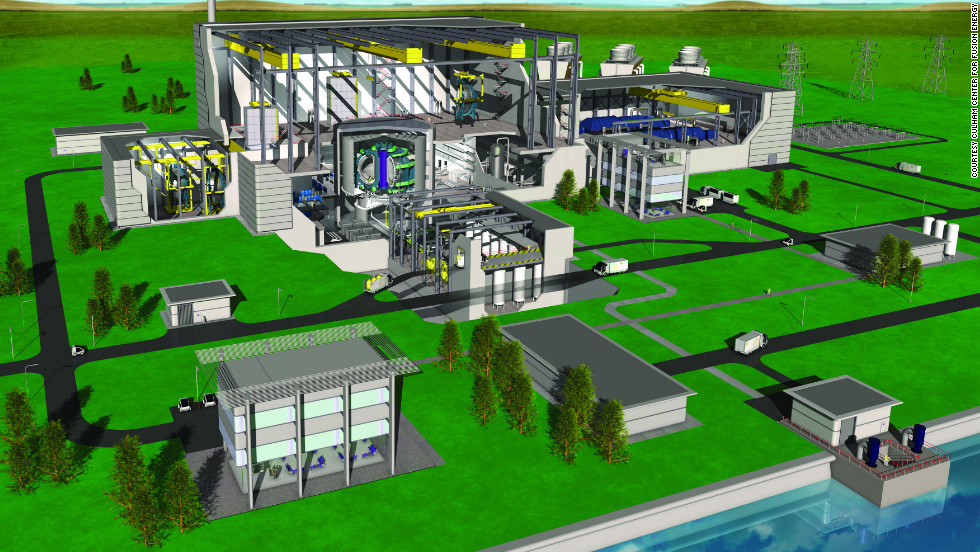 A CGI of how fusion power plants of the future might be laid out. For more details on fusion power visit the &lt;a href=&quot;http://www.ccfe.ac.uk/introduction.aspx&quot; target=&quot;_blank&quot;&gt;Culham Center for Fusion Energy&lt;/a&gt;. 