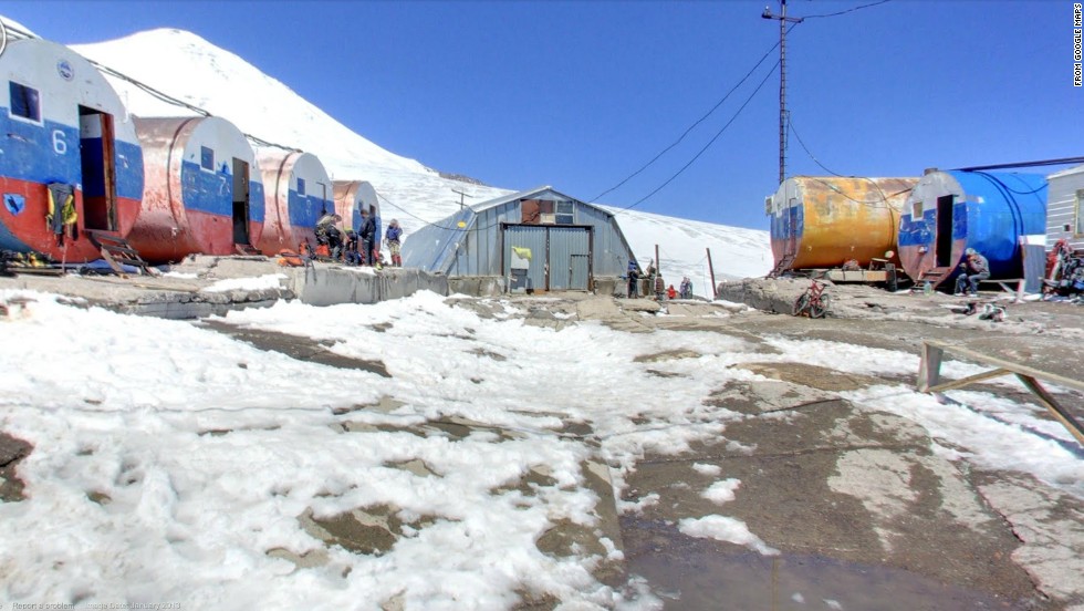 Expeditions to the summit of Mount Elbrus, a 18,510-foot peak in Russia&#39;s Caucasus Mountains, can take shelter in these huts.