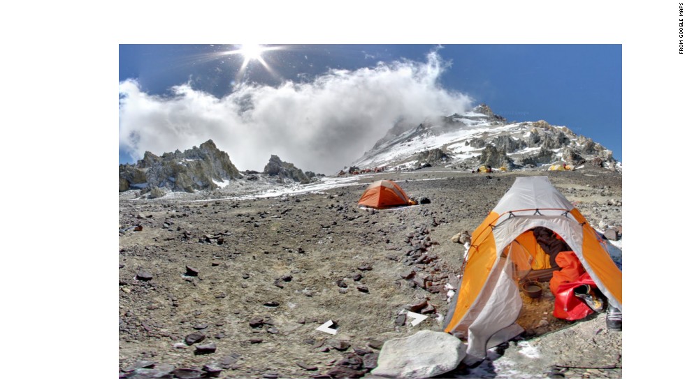 Google Maps has posted panoramic visual tours of the world&#39;s highest mountains. This one is Aconcagua, Argentina, which at 22,837 feet is the highest peak in both the Western and Southern hemispheres.