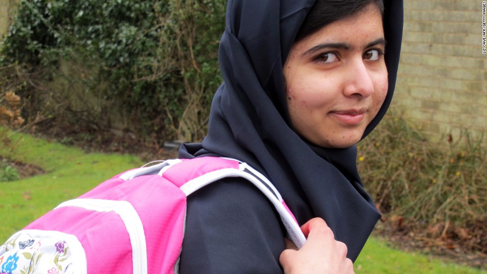 Malala returns to school at Edgbaston High School for Girls in Birmingham, England, on March 19, 2013. She said she had &quot;achieved her dream.&quot;