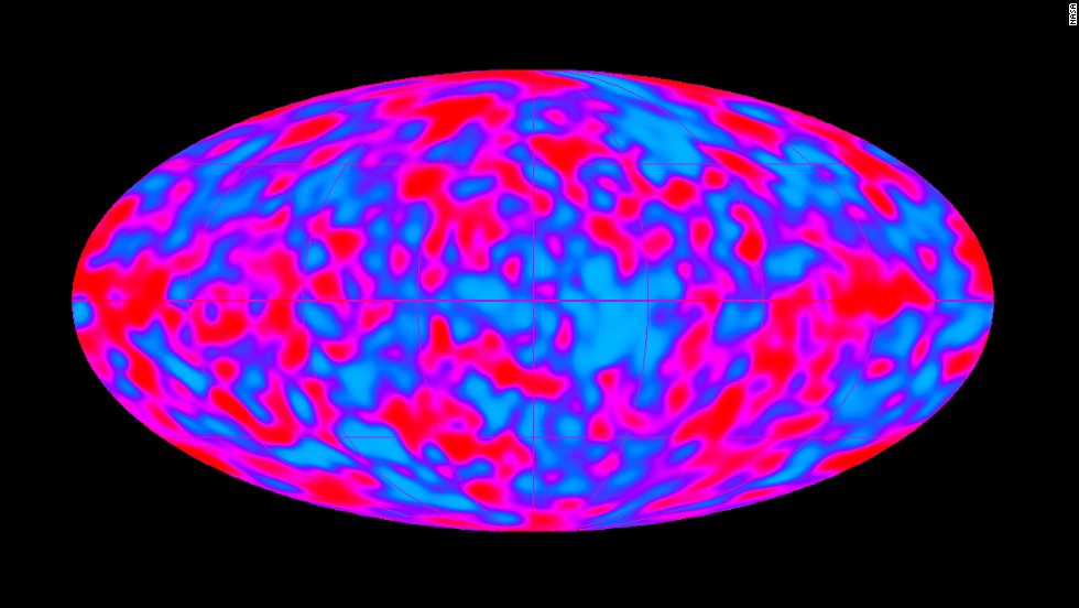 This is a map created with data from the COBE mission. The detail has improved significantly since then, as seen in the WMAP and Planck maps.