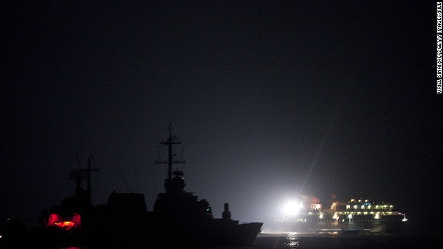 File photo: The Israeli navy intercepts a Gaza-bound aid flotilla in the Mediterranean Sea on May 31, 2010.