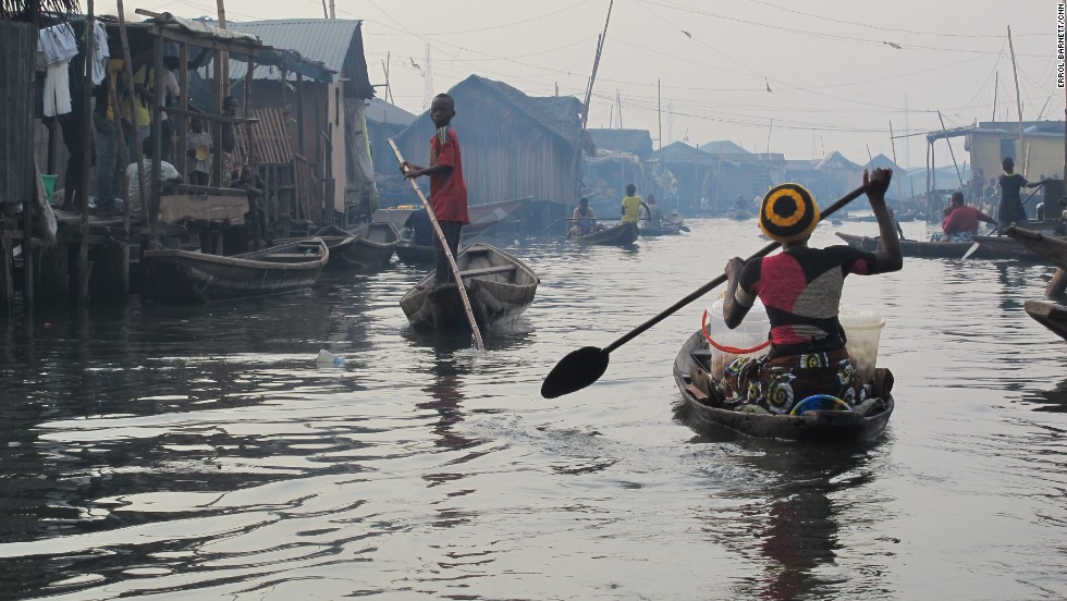 Nicknamed by some as the &quot;Venice of Africa,&quot; the floating village of Makoko in Lagos, Nigeria, is inhabited by people who not only live on water, but also also depend on it for their livelihood. 