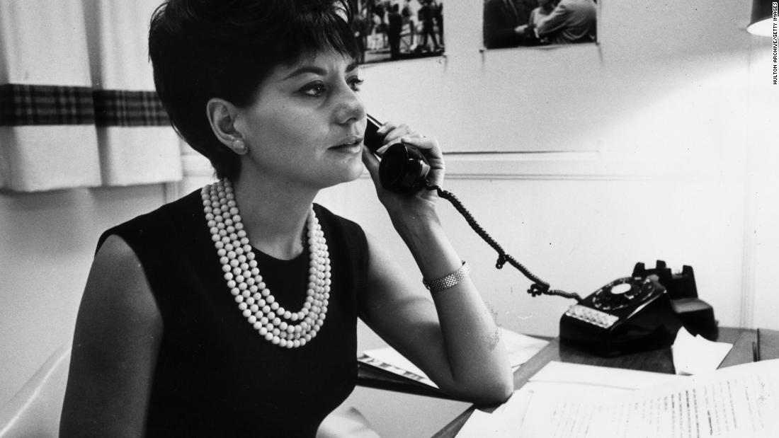 Walters takes a phone call at her desk in New York in 1962. In 1961, she started working as a reporter, writer and panel member on NBC&#39;s &quot;Today&quot; show.