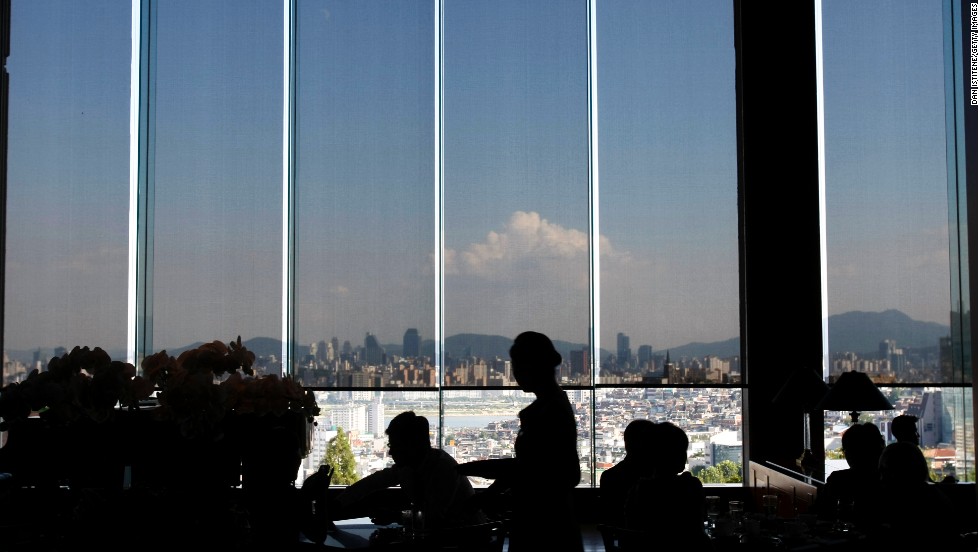 The Grand Hyatt Hotel in Seoul is a mere 30 miles from the demilitarized zone dividing North and South Korea. 