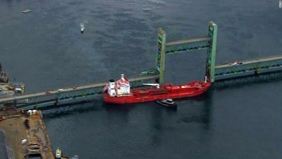 Disabled Tanker Ship Hits Bridge Linking Maine N H CNN   130401144800 Barge Hits Bridge Horizontal Large Gallery 