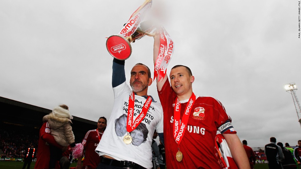 His arrival at Swindon in 2011 marked the departure of one of the club&#39;s sponsors in protest at his past statements about fascism, but Di Canio led the team out of England&#39;s bottom division as champions in his first season as manager. However, he dropped captain Paul Caddis (pictured) before the 2012-13 campaign started, and quit in February due to Swindon&#39;s financial problems -- and then had to break into his office to retrieve personal items after the locks were changed. 