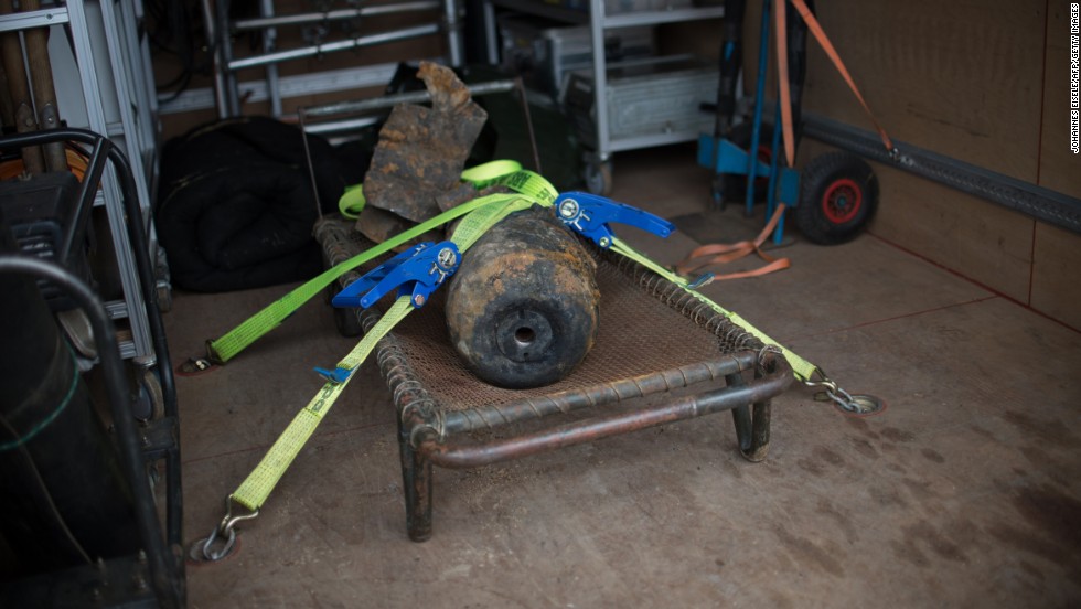 A &lt;a href=&quot;http://www.cnn.com/2013/04/03/world/europe/germany-berlin-bomb/index.html&quot;&gt;defused World War II bomb&lt;/a&gt; sits securely after its removal alongside a rail line near Berlin&#39;s central railway station Wednesday, April 3. The 220-pound device was a Russian aerial bomb dropped during the war, police said. Many unexploded bombs dropped by the Allies remain undiscovered in Berlin and other German cities nearly seven decades later.&lt;br /&gt;