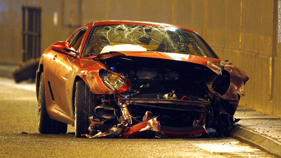 In 2009, Cristiano Ronaldo survived a high speed crash when his Ferrari collided with a barrier near Manchester Airport.