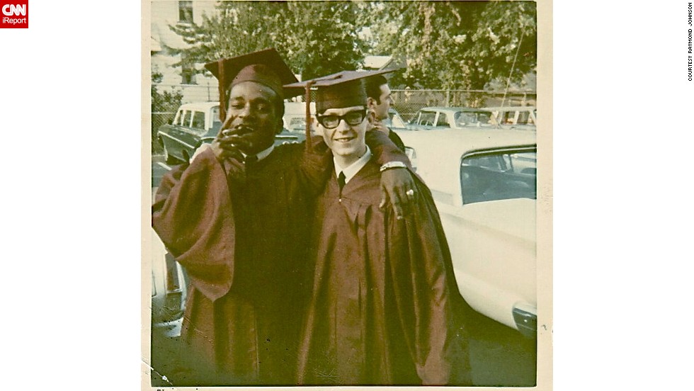 &lt;a href=&quot;http://ireport.cnn.com/docs/DOC-947653&quot;&gt;Raymond Johnson&lt;/a&gt;, right, poses with his friend on their high school graduation day in 1968. &quot;There are no dress codes today, so young people are free to choose what they like and feel is most comfortable,&quot; he says. &quot;That in itself is a giant leap from the &#39;60s.&quot; 