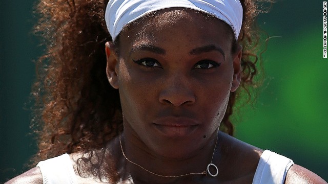 Serena Williams continued her title defense in Charleston with victory over her older sister Venus in under an hour.