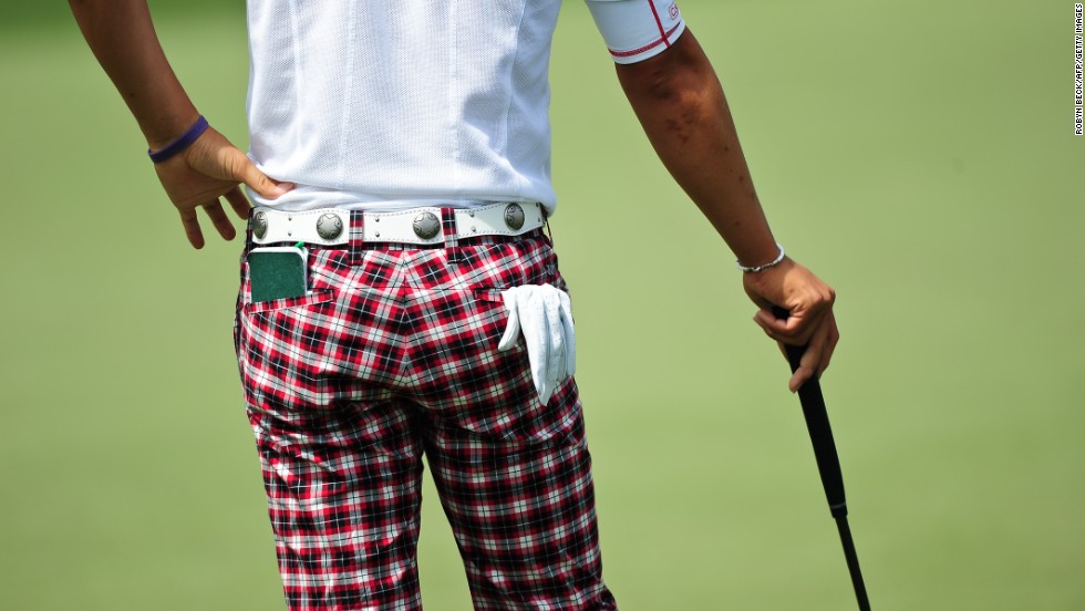 Despite his success on the Japan Golf Tour, Ryo Ishikawa is still trying to find his footing on the American golf stage. The 21-year-old golfer and his flashy trousers and belts always add a little flair to the fairway, as seen here at the 2012 Masters. Ishikawa received his first invitation to play at the Masters when he was 17.