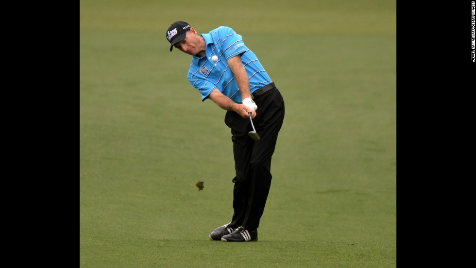 Jim Furyk of the U.S. plays during the first round.