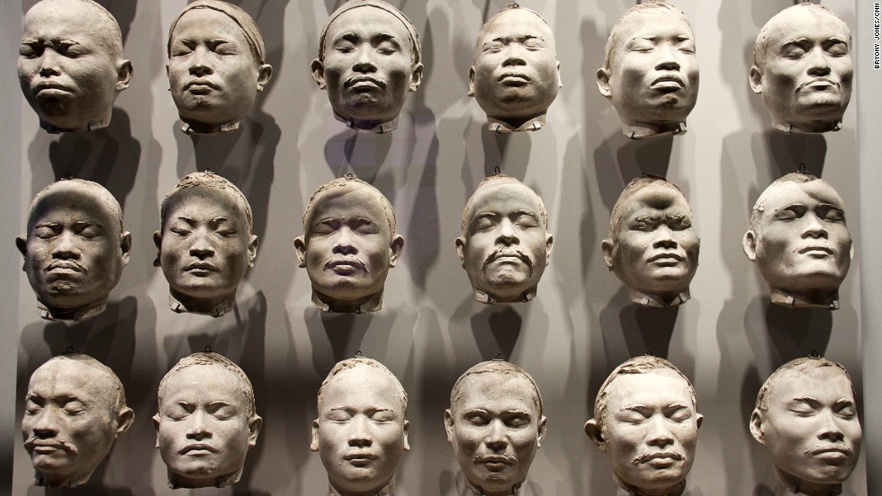 Disturbing periods of Dutch history are also acknowledged. These facial casts of Nias Islanders, made by anthropologist J.P. Kleiweg de Zwaan as part of his studies of racial &quot;types&quot; are displayed alongside a concentration camp uniform and a chess set given as a gift by Nazi Heinrich Himmler.