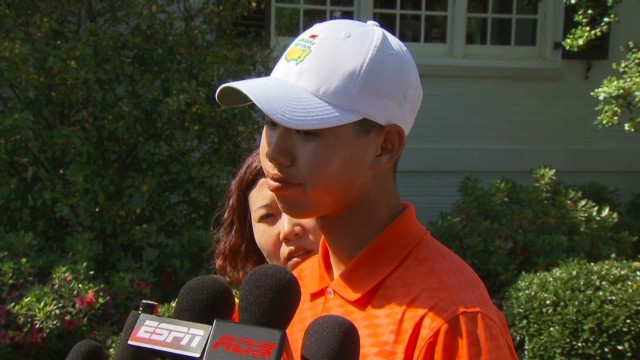 14 year old golfer makes Masters history