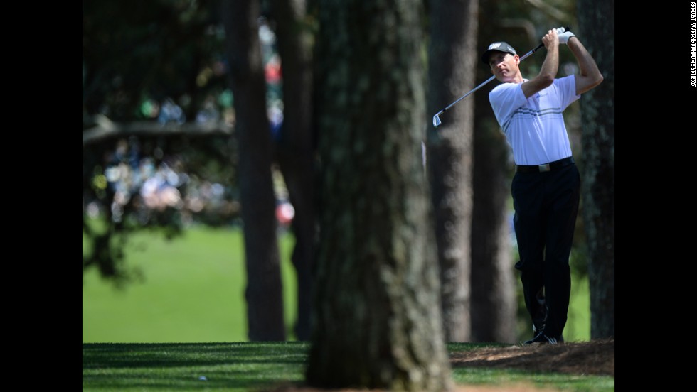 Jim Furyk of the United States plays during the third round.