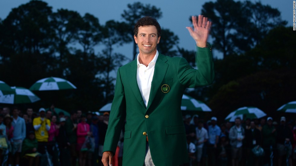 Adam Scott of Australia smiles while wearing the green jacket after winning the 2013 Masters Tournament at Augusta National Golf Club in Augusta, Georgia, on Sunday, April 14. Scott captured golf&#39;s most prestigious event in an oh-so-close sudden-death playoff with Angel Cabrera. Click through to see all the shots from the fourth day and &lt;a href=&quot;http://www.cnn.com/2013/04/13/golf/gallery/masters-round-three/index.html&quot; target=&quot;_blank&quot;&gt;look back at the third round&lt;/a&gt;.