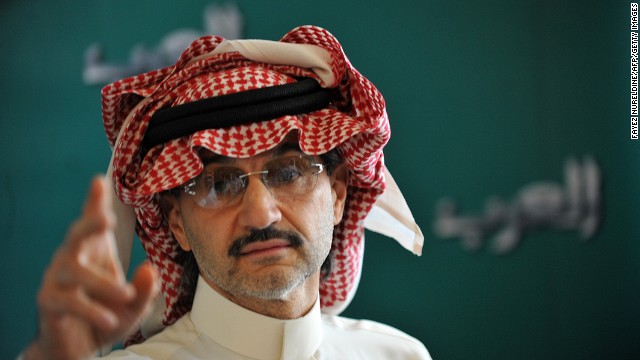 Saudi prince Alwaleed bin Talal speaks during a press conference, on September 13, 2011, in Riyadh. 