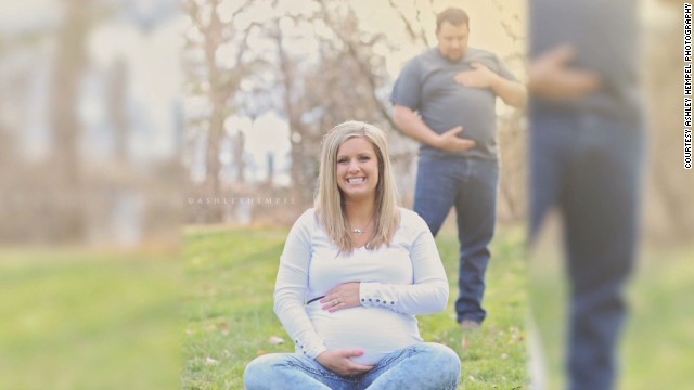 Man shows off 'pregnant' belly in photo - CNN Video
