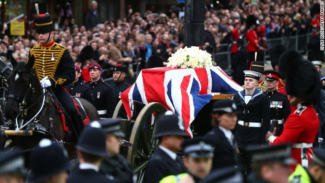 Ceremonial funeral for Margaret Thatcher