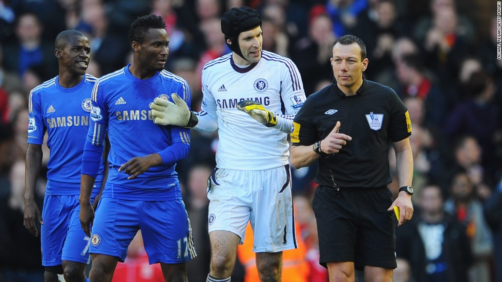 The Chelsea players were furious that Suarez was still on the pitch after his bite on Ivanovic. 