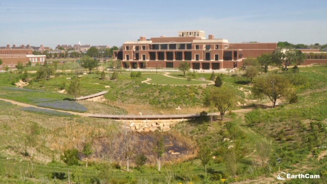 Time lapse of Bush library construction