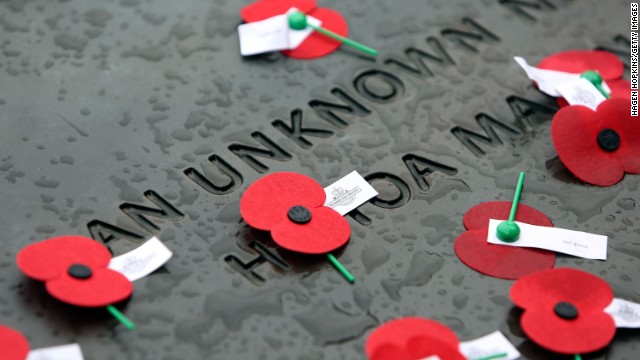 Poppies are used to honor fallen soldiers on Anzac Day.