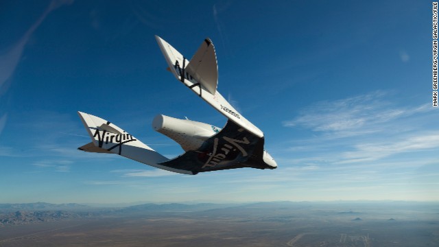 Richard Branson&#39;s Virgin Galactic is one of the businesses that could use a British spaceport. Here, Virgin Galactic&#39;s SpaceShipTwo is pictured during a glide flight. 