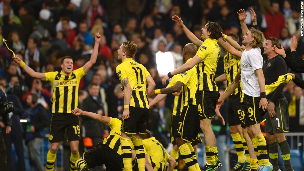 Dortmund will face either Barcelona or Bayern Munich at Wembley on May 25. Bayern, which has already won the Bundesliga title, will take a 4-0 lead into the second leg at the Camp No Wednesday.