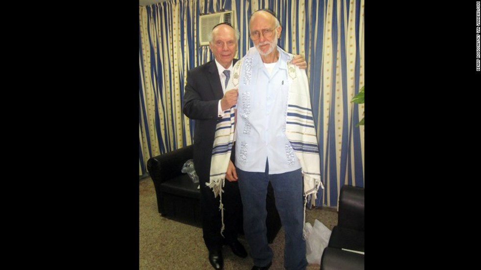 Alan Gross, at right with Rabbi Arthur Schneier, was jailed while working as a subcontractor in Cuba in December 2009. Cuban authorities say Gross tried to set up illegal Internet connections on the island. Gross says he was just trying to help connect the Jewish community to the Internet. Former President Jimmy Carter and New Mexico Gov. Bill Richardson both traveled to Cuba on Gross&#39; behalf. He was eventually &lt;a href=&quot;http://www.cnn.com/2014/12/17/politics/cuba-alan-gross-deal/index.html&quot; target=&quot;_blank&quot;&gt;released in December&lt;/a&gt;.