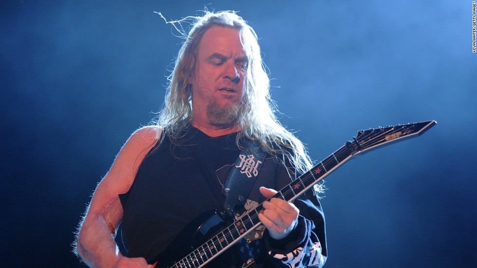 Grammy-winning guitarist &lt;a href=&quot;http://www.cnn.com/2013/05/02/showbiz/california-jeff-hanneman-obit/index.html&quot;&gt;Jeff Hanneman&lt;/a&gt;, a founding member of the heavy metal band Slayer, died on May 2 of liver failure. He was 49.