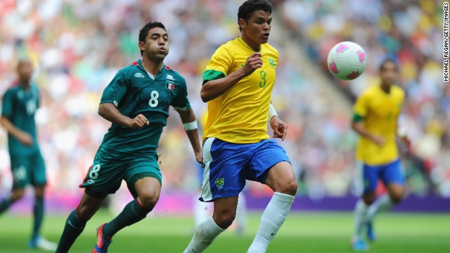 Thiago Silva was Brazil&#39;s captain against Mexico in the Olympic final at Wembley. Mexico won 2-1.