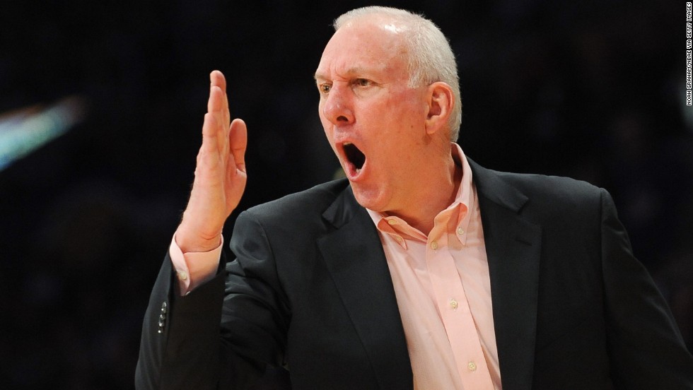 Gregg Popovich is in his 17th year as coach of the San Antonio Spurs.