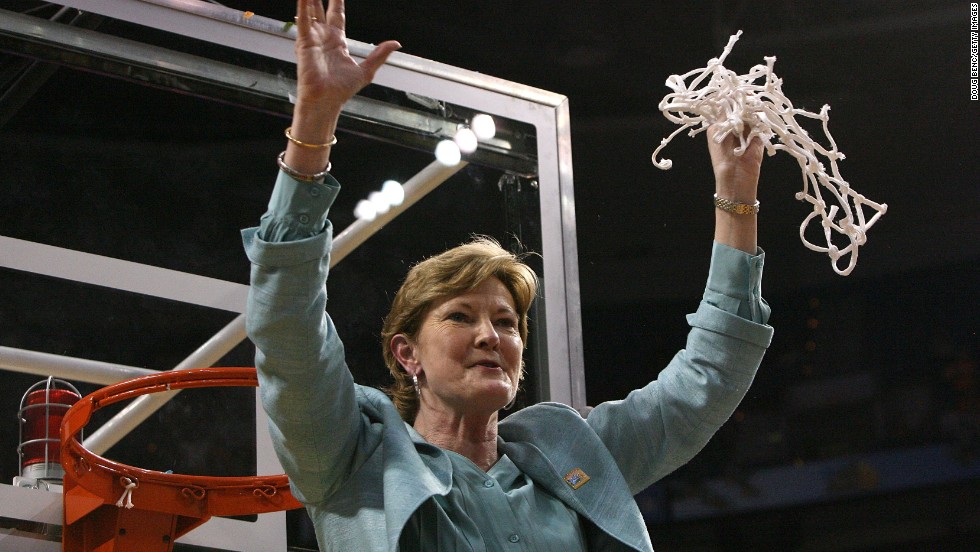 Head coach emeritus Pat Summitt of the Tennessee Lady Volunteers is the all-time winningest coach in NCAA history of either men&#39;s or women&#39;s teams. She coached for 38 years before stepping down in 2012 to fight early onset dementia.