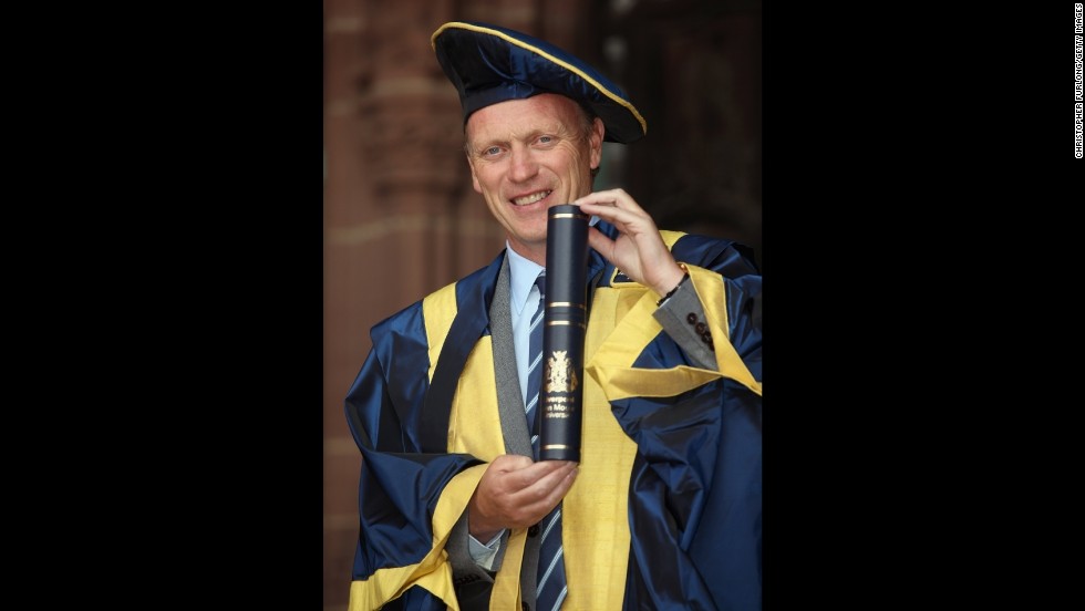Moyes was made an Honorary Fellow for Outstanding Contributions to football and sportsmanship, by Liverpool John Moores&#39; University during its annual graduation ceremony at the city&#39;s Anglican Cathedral in July 2011.