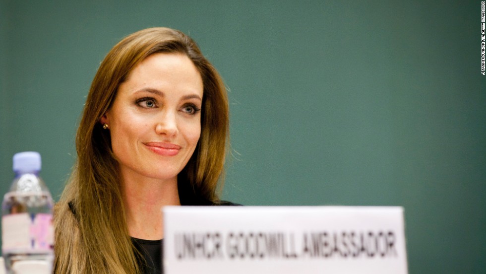 Jolie has undertaken over 40 trips to conflict zones around the world, and last  April she was named UN Special Envoy for refugees. She is pictured here attending the annual meeting of the UNHCR&#39;s governing Executive Committee on October 4, 2011 in Geneva, Switzerland. 