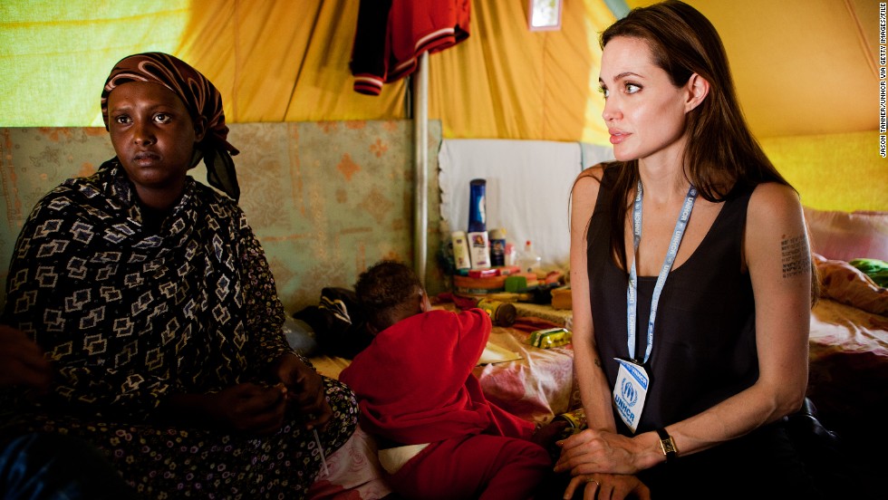 According to &lt;a href=&quot;http://www.unhcr.org/pages/49db77906.html&quot; target=&quot;_blank&quot;&gt;UNHCR&lt;/a&gt;, she has donated $5 million to their causes since 2001. In addition to the numerous visits to refugee camps, like the Shousha camp in Tunisia (pictured), the humanitarian has also launched several organizations which provide aid in education and healthcare for refugees.  